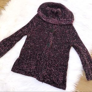 BCBGMaxazria Long Sleeve Hoodie Knit Sweater